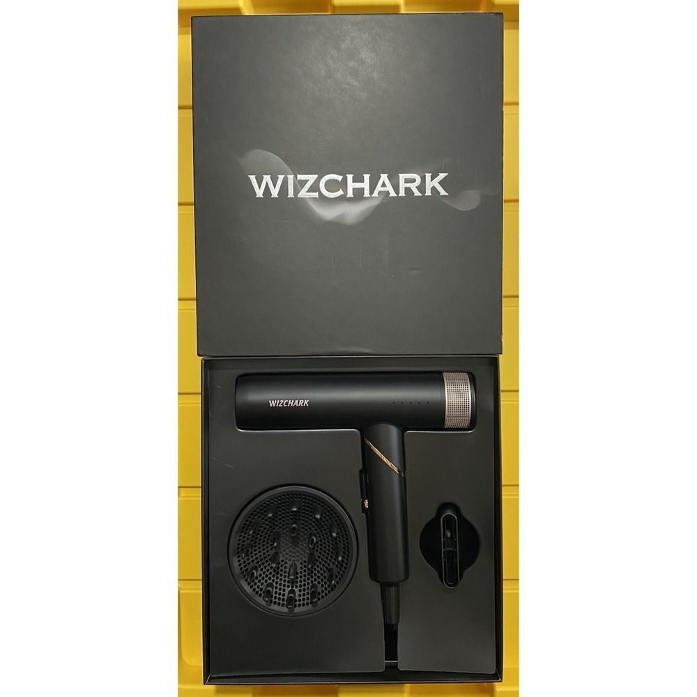 Wizchark High Speed Hair Dryer‎ Folding 110000 RPM BLDC 1400W Black HD-1998F NEW